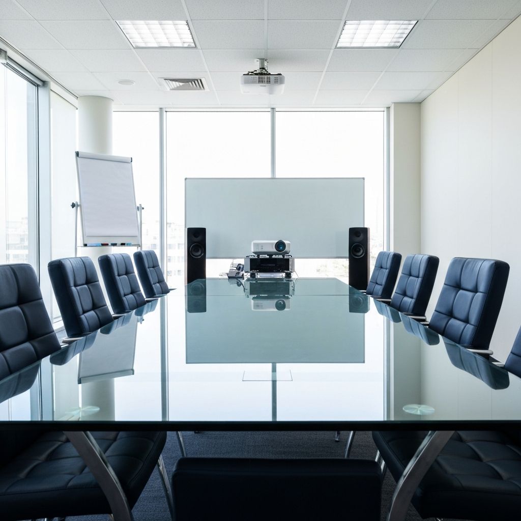 Professional conference room after cleaning