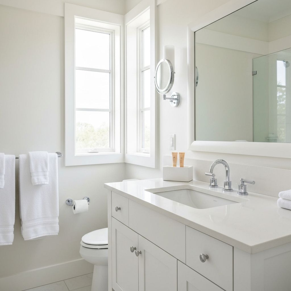 Fresh and clean guest bathroom