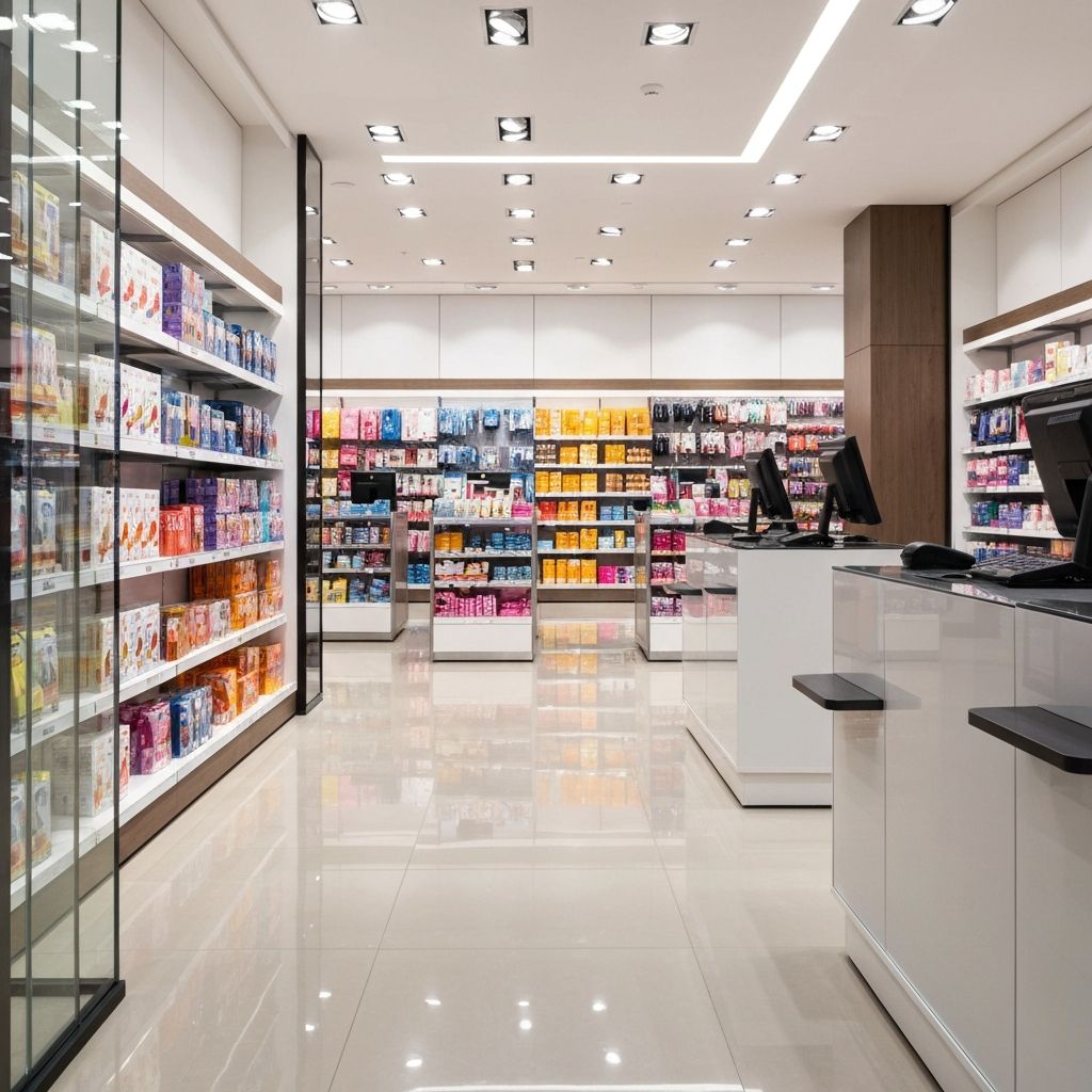 Spotless retail store interior