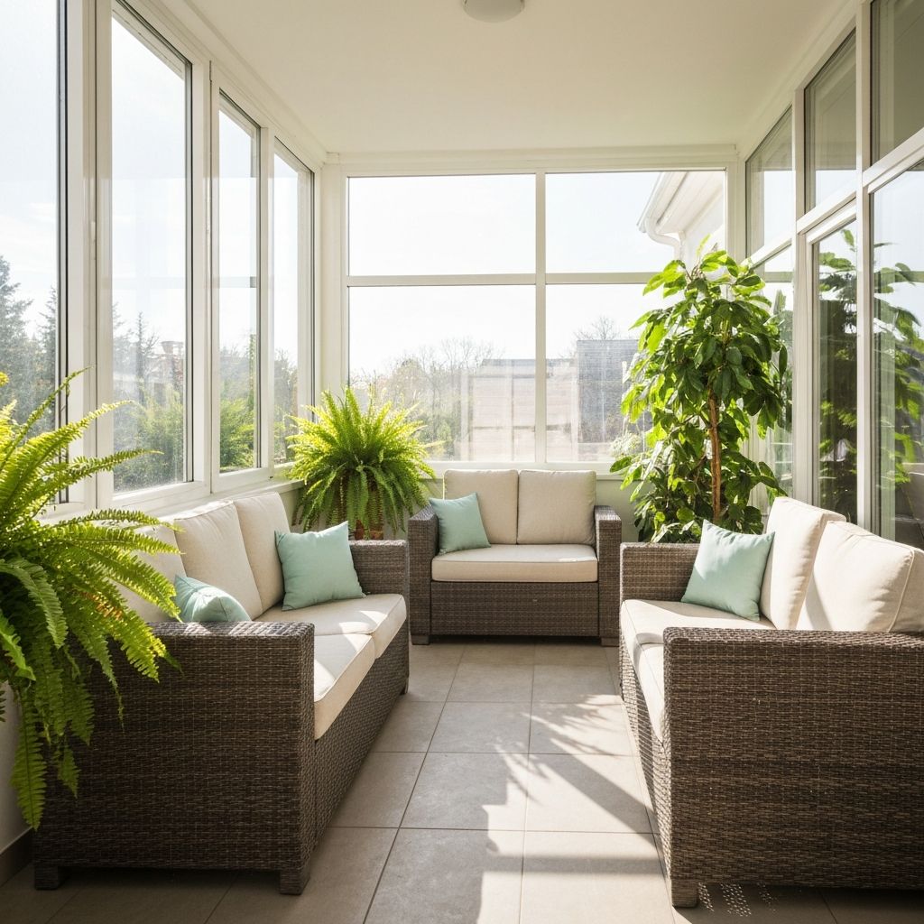 Bright and clean sunroom