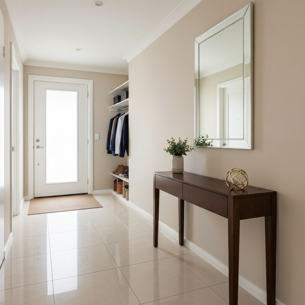 Welcoming home entryway after cleaning